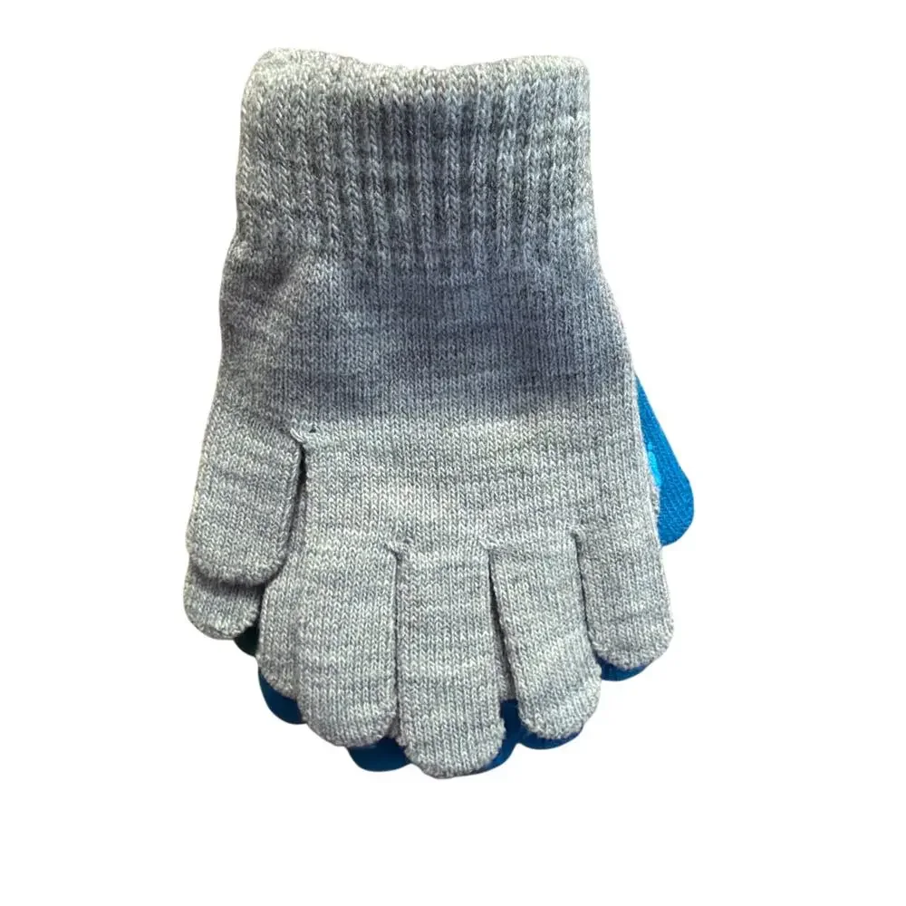 Addie & Tate Toddler Boy's Blue Green & Gray Winter Gloves 3-Pack 2T-4T
